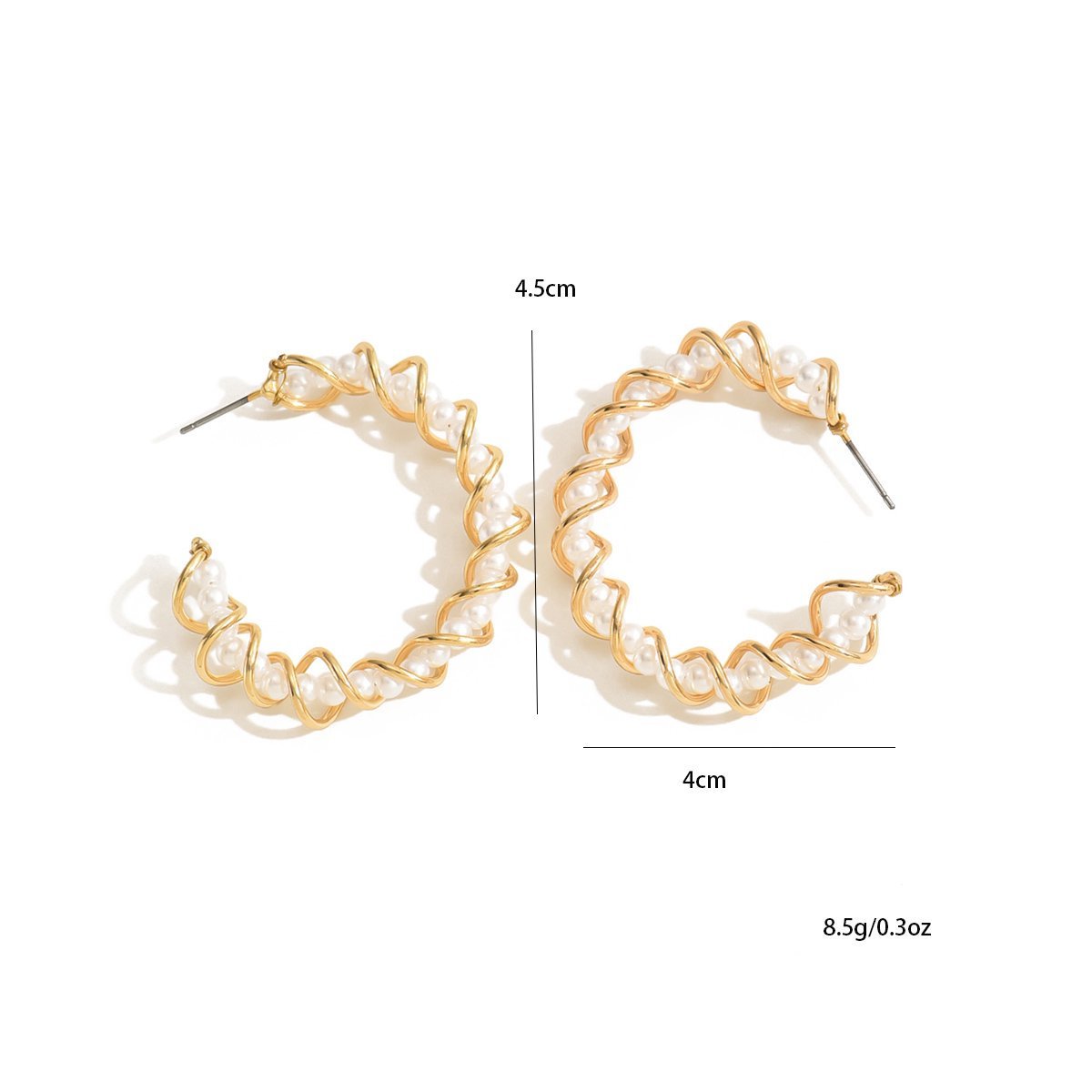 Elegant Gold And Pearl Hoop Earrings